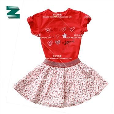 T-Shirt Dla Dzieci Z Dzianiny Spandex Jersey Z Ozdobami Z Przodu